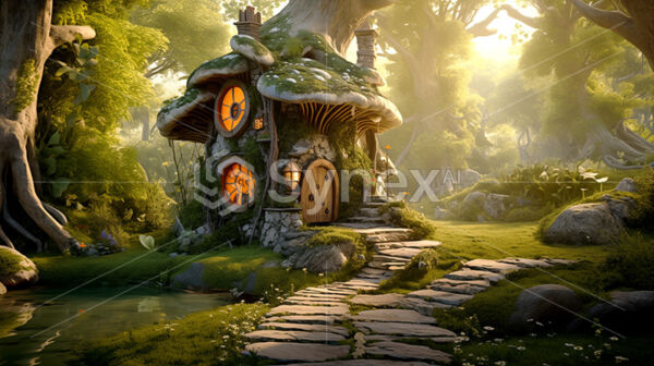 Enchanted Forest Haven: Ethereal Abode of the Faerie