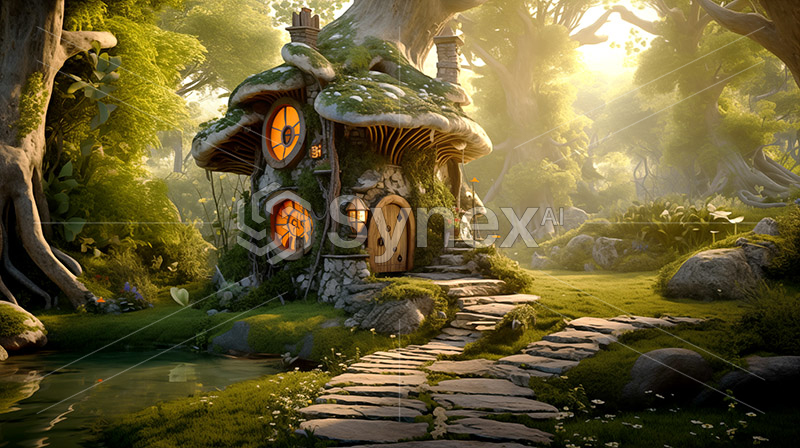 Enchanted Forest Haven: Ethereal Abode of the Faerie